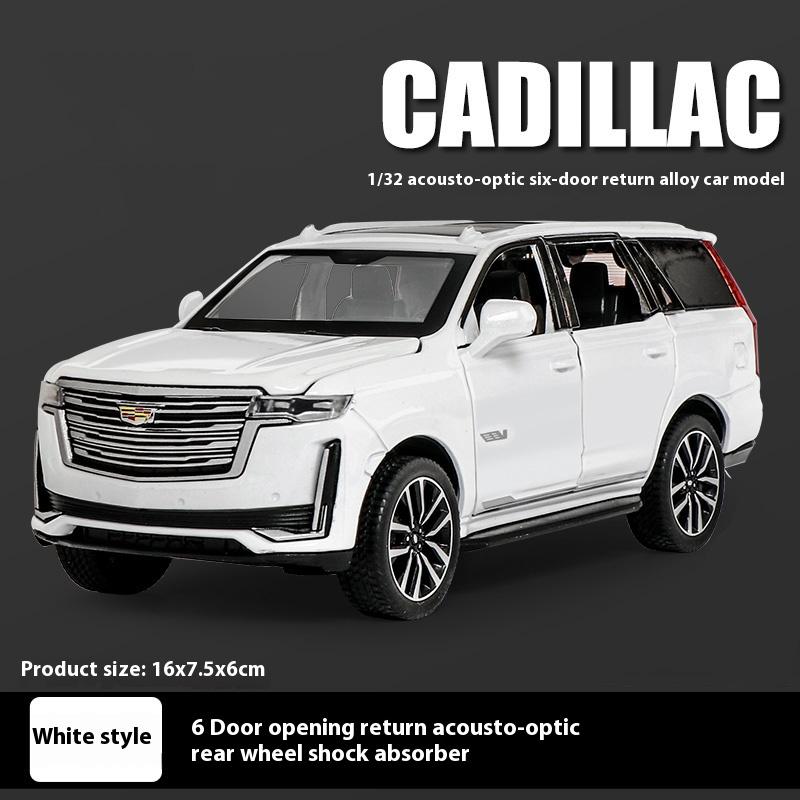AABHU1 Diecast 1:32 Cadillac Escalade SUV Alloy Model Sound And Light Pull Back Toy Accessories For The Car Birthday Present For Boys