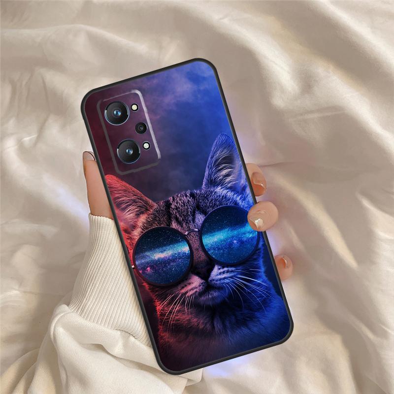 Милый чехол с животным-кошкой для Realme 15 14 11 12 13 Pro Plus C65 C67 C71 C63 C61 C55 C51 C53 C35 C75 GT6 GT7 Pro