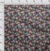 oneOone Cotton Flex Brown Fabric Asian Floral Sewing Material Print Fabric By The Yard 40 Inch