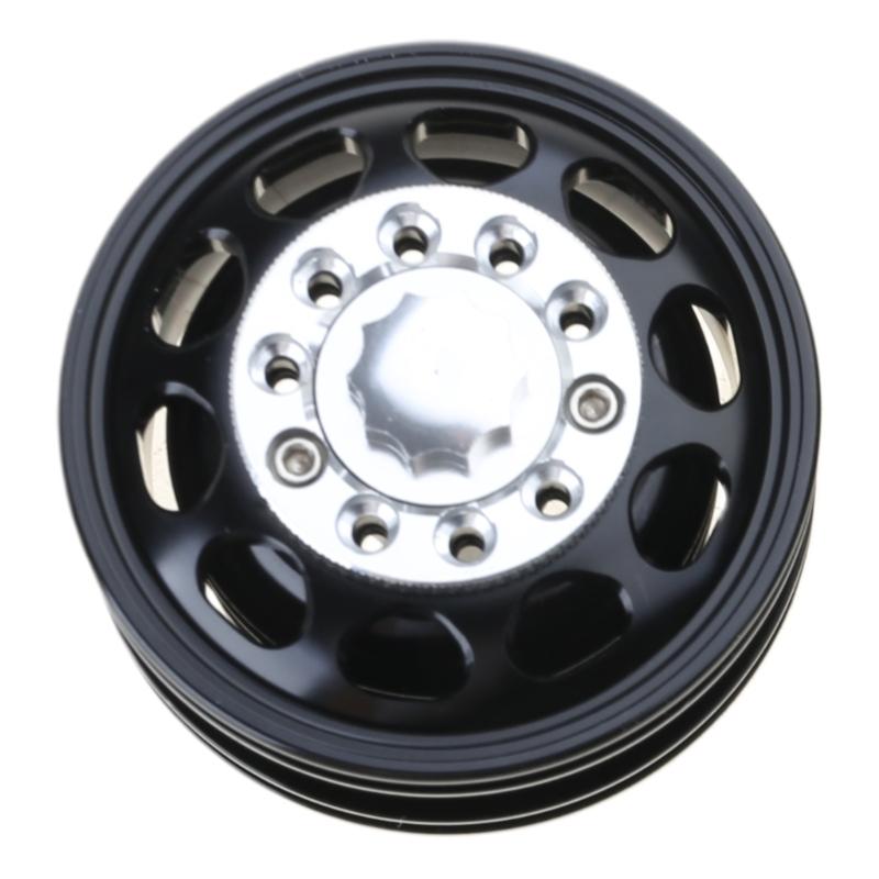 Aluminum Alloy Metal Front Wheel Rims Model Metal Made Wheel Hub for Tamiya Tractor Truck Car Toy