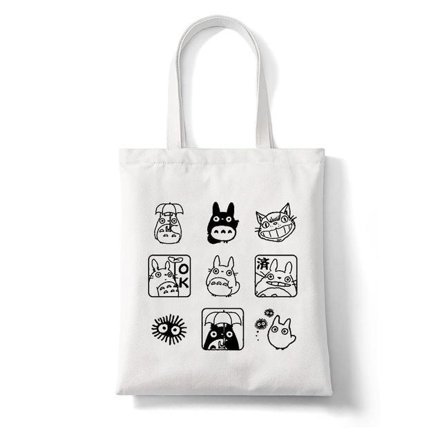 Женская сумка для покупок Kiki's Служба доставки Тоторо Студия Аниме Большая Сумка Холст Сумка Сумка-шоппер Сумка-тоут с героями мультфильмов Сумки на плечо