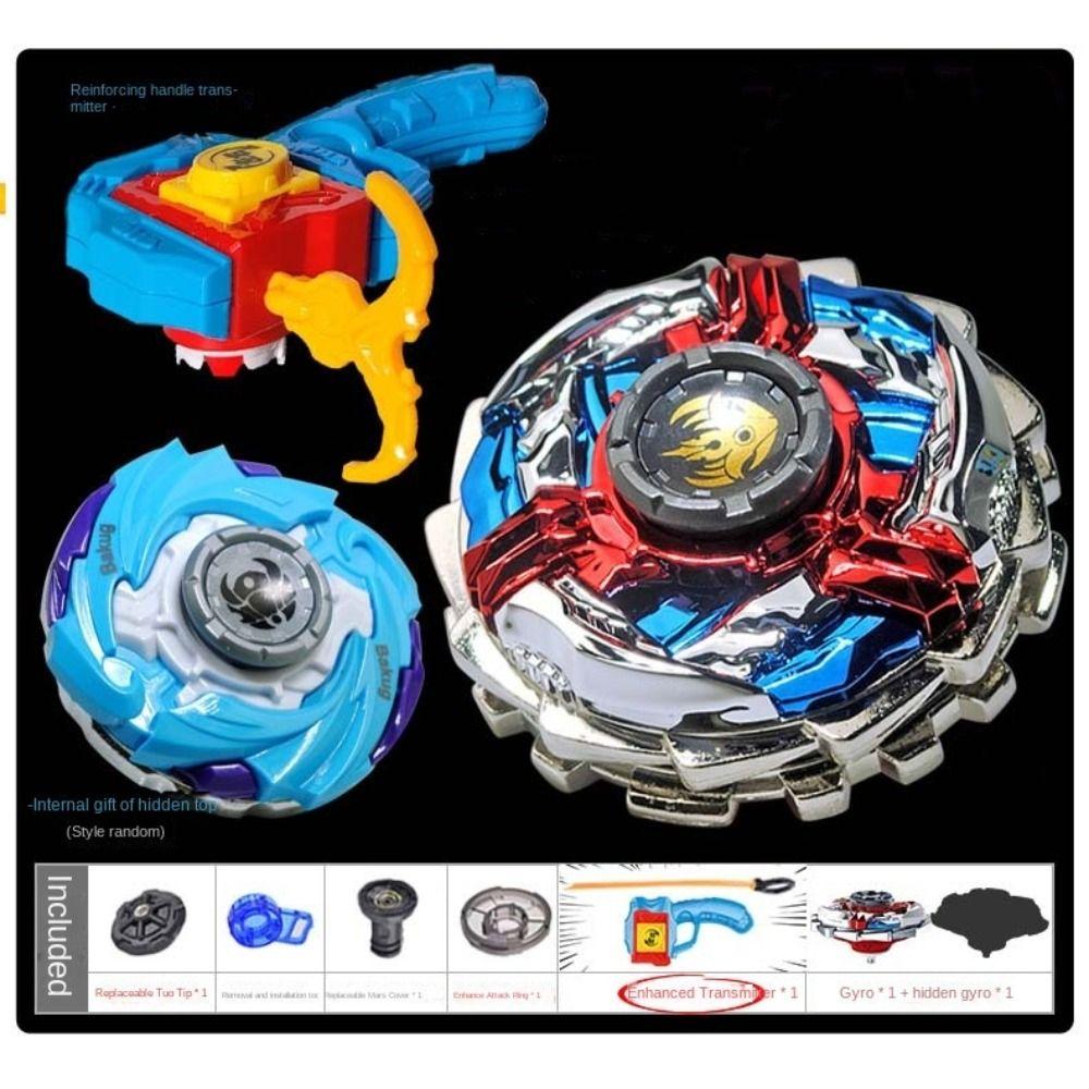 С пусковой установкой Гироскоп Игрушки Двухслойный волчок Игрушки для улицы Металлический гироскоп Игрушка для мальчиков и девочек