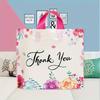 50pcs Thank You Flower Gift Bag Plastic Handheld Bag Clothing Shop Shopping Bag Beauty Shop Packaging Bag Party Gift Bag Shopping Bag
