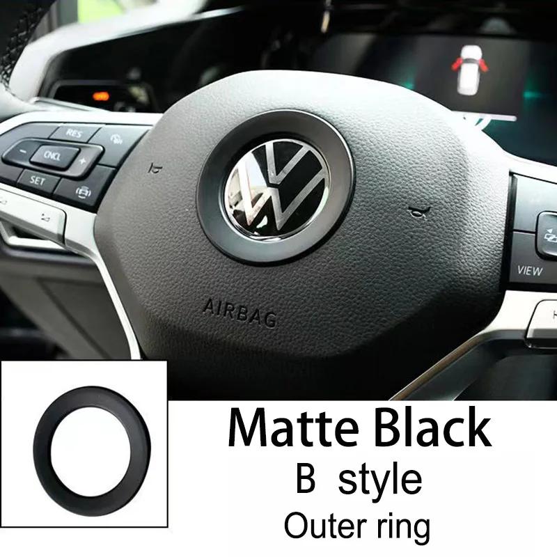 Car Steering Wheel Emblem Sticker Interior Accessories For Volkswagen GTI Polo Golf Passat Scirocco Beetle Tiguan Magotan