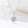 Mori Style Snowflake Rhinestone Necklace – Korean Fashion for Women