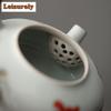 100ml Antique Love of Butterfly Wooden Side Handle Teapot Literati Tea Maker Hand Held Sketch Pot Kettle for Infusion Collection