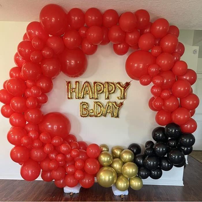 Latex Balloon - Red - 10" (25 Cm) - 50 Pieces - Natural Latex - Helium