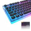 130 Key Pudding Keycap PBT Transparent Keycap Cherry MX OEM Profile Universal Type 61/64/87/104/108 (Black)