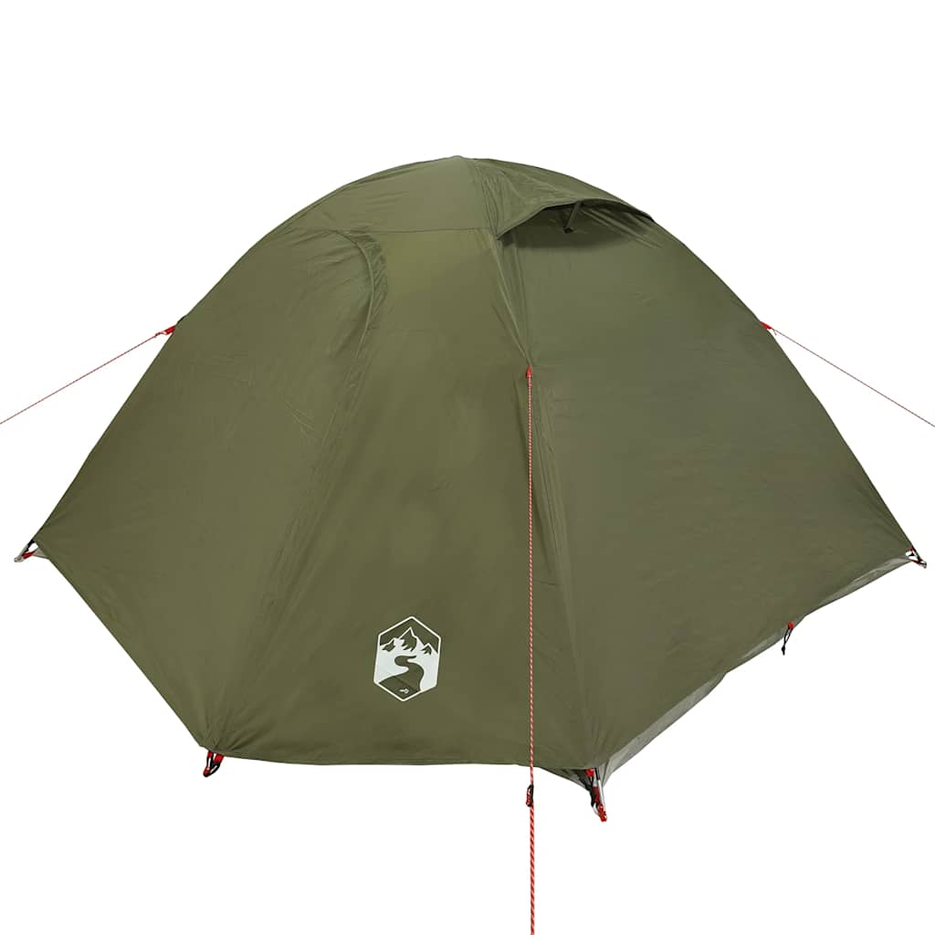 Dome Camping Tent for 4 Persons Olive Green Waterproof