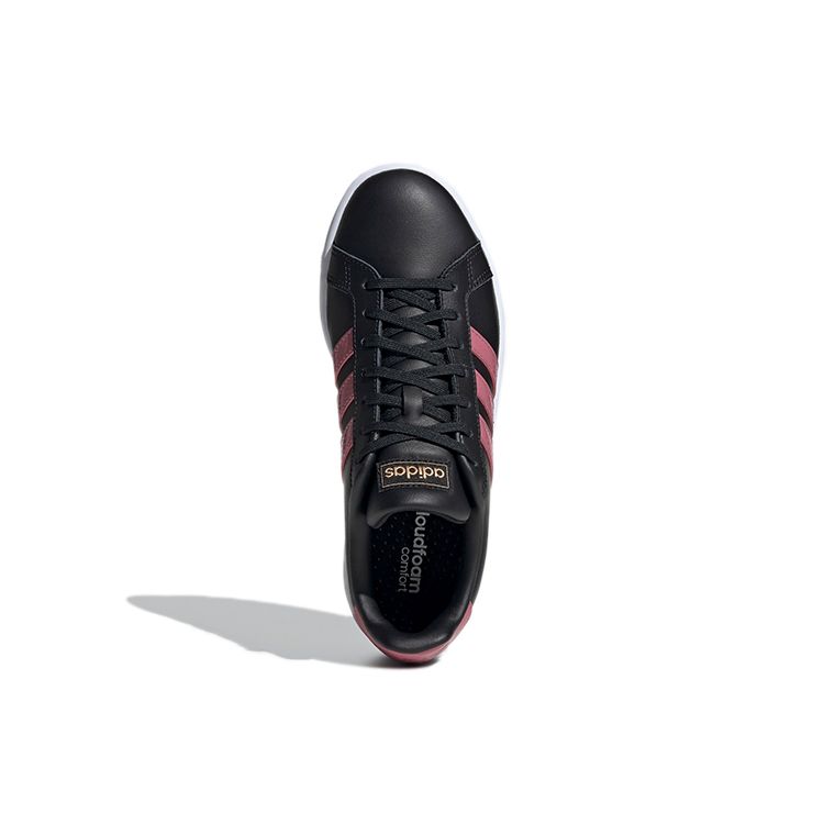 Adidas Neo Grand Court Удобные Низкие Кроссовки Женские Кроссовки Черные Розовые FW0798