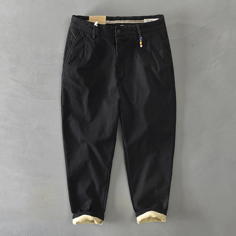 2023 мужские зимние брюки Flacee мужские хлопковые однотонные свободные повседневные брюки в стиле сафари с карманами цвета хаки армейские зеленые рабочие брюки 28-38