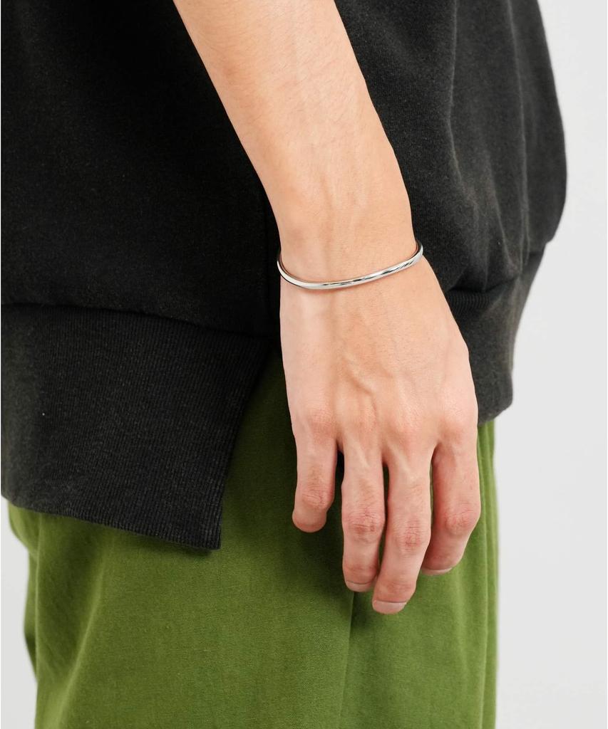 LION HEART Волна Нержавеющая сталь 316L Серебряный браслет/LH-1 Браслет/Хирургический (Гипераллергический)