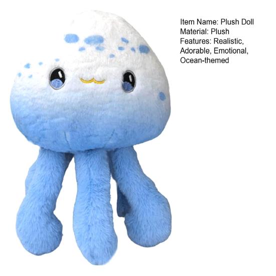 Мягкие игрушки медузы, плюшевые игрушки медузы для детей, девочек, мальчиков, взрослых, подарок на день рождения, рождество, хэллоуин, мягкие игрушки морских животных, плюшевые игрушки