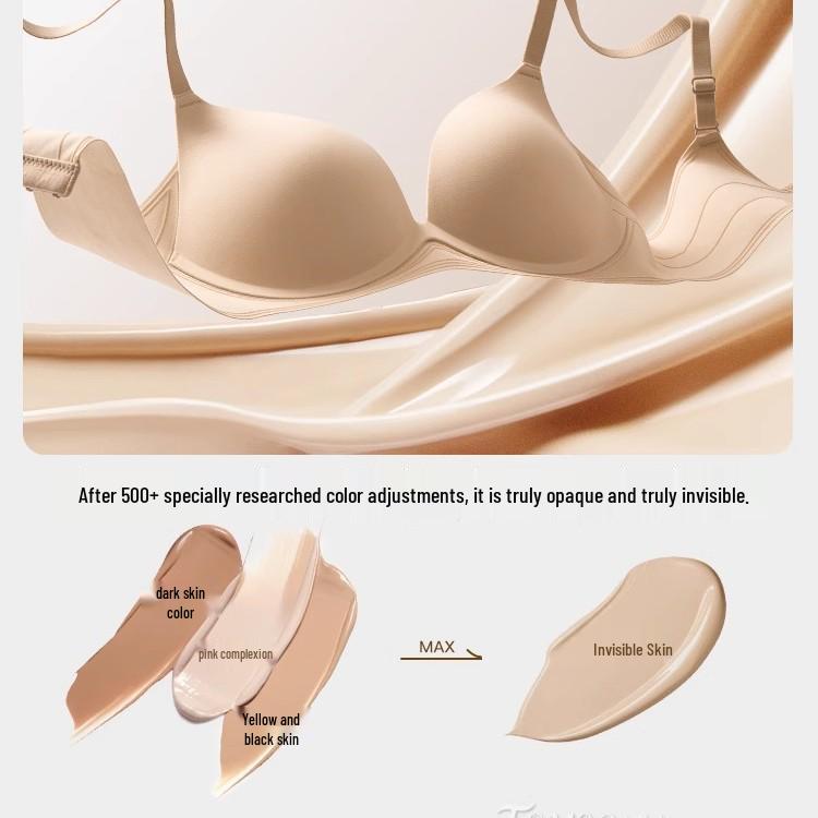 Seamless Push-Up Underwear for Small Chest - Anti-Sagging, Thin Invisible Style, Flesh Color, Summer 2025 Collection