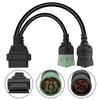 1x 6-контактный J1708 или 9-контактный J1939 на 16-контактный OBD2 OBDII Адаптерный кабель для диагностического сканера OBD тяжелых грузовиков