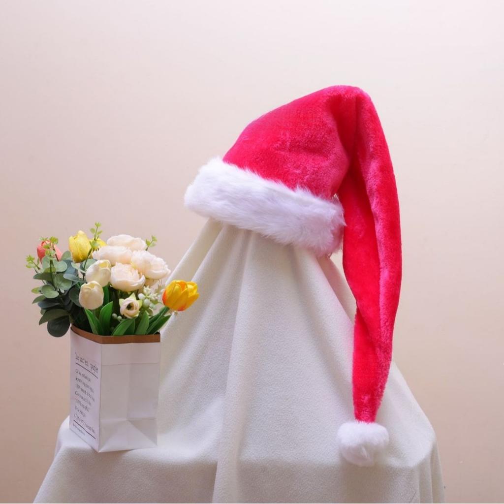 Шапка Санты с длинным хвостом, Доступно несколько цветов, Забавная рождественская шапка для рождественской вечеринки, Праздничное украшение, Подарок для взрослых и детей