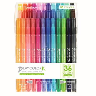 Tombow Play Color K Маркер 36 Цветов Толстый Экстра Наконечник Милые Водные Ручки, (Двойной тип и тонкий) (Полные цвета) ГКФ-013