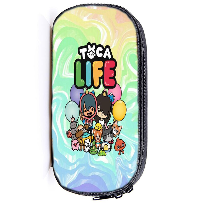 Сумка-карандаш Toca Life World, канцелярские принадлежности, Toca, игровой пенал для девочек, пенал на молнии, школьные принадлежности
