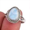Natural Republic Ларимар Драгоценный камень 925 Проба Стерлинговое серебро Подарочное кольцо S.9 t1B25