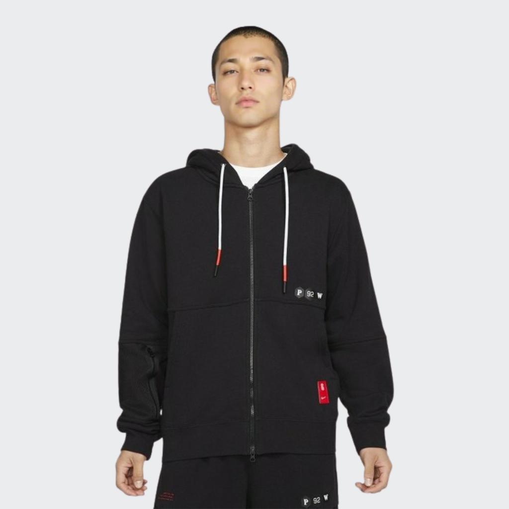 Nike Толстовка с капюшоном на молнии во всю длину, мужские топы, черный CK6742-010