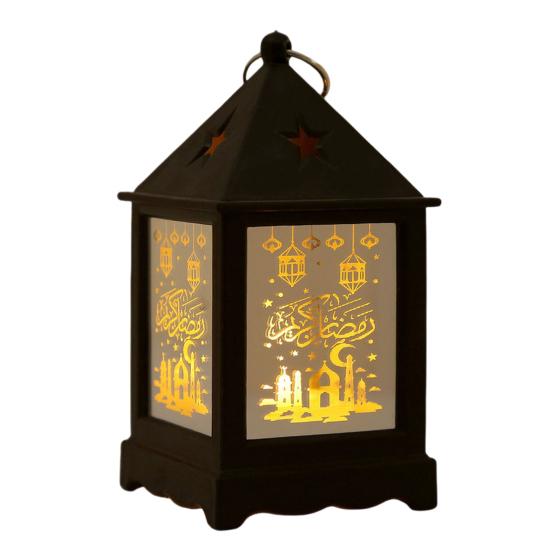 Рамадан Фонарь Настольный светодиодный светильник в стиле ретро Уникальный дизайн на батарейках Декоративный фонарь Подвесной светодиодный светильник-свеча