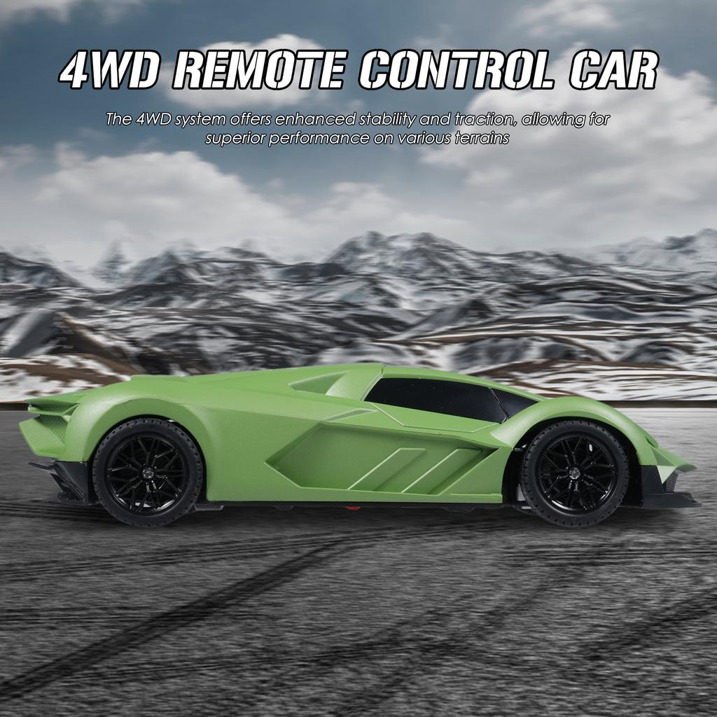 Машинка с дистанционным управлением, 2,4 ГГц 1:20 Масштабный 4WD Гоночный Игрушечный Автомобиль со Светодиодными Фонарями Дрифтующие Шины, Перезаряжаемый Мо