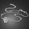 Sweet Simple Crown Shape Anklet Bracelet 100 %925 Sterling Silver Ankel Beach Foot Chain Women Jewelry Girls 'Summer Gift