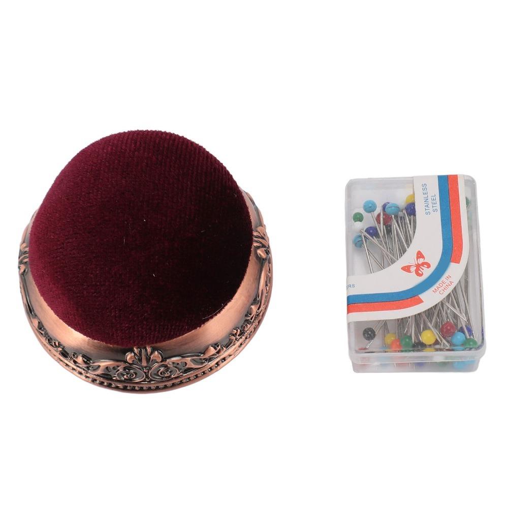 Metal Base Vintage Pin Cushion Half Ball Shape Half Ball Pin Cushion For Sewing