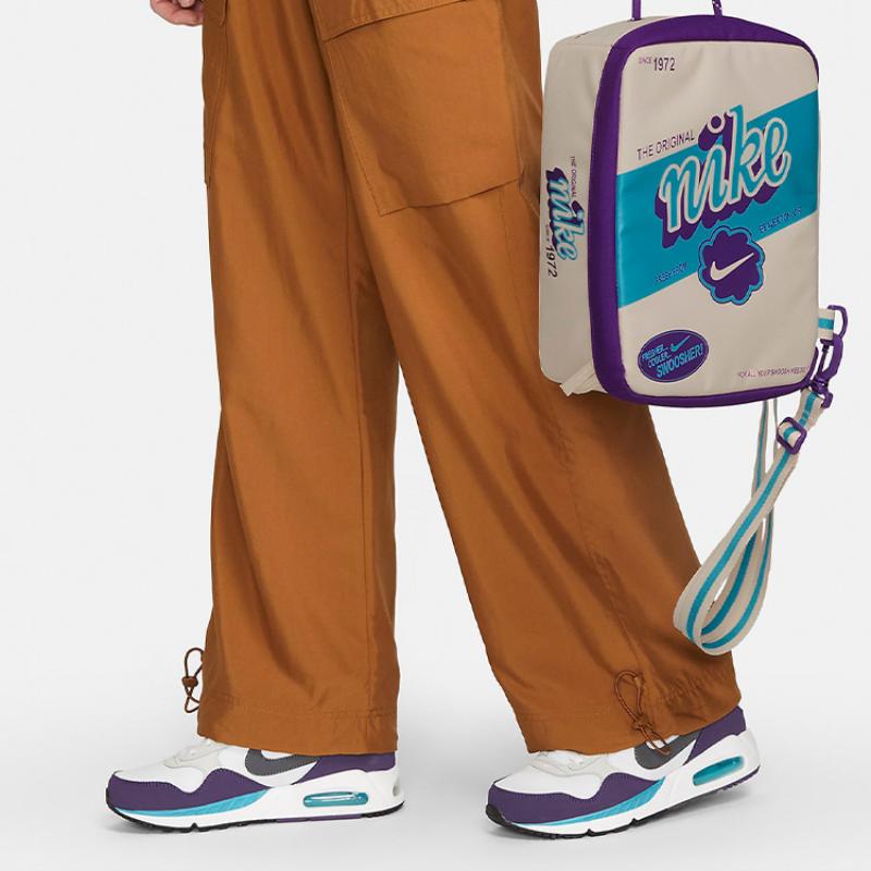 Nike Тканевая сумка-коробка для обуви, Портативная сумка через плечо, Маленькая сумка через плечо Унисекс Экрю Повседневная FB3029-838