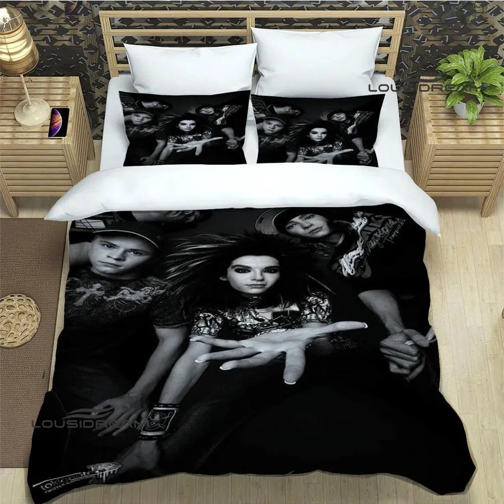 Постельное белье с принтом группы Tokio Hotel Роскошный пододеяльник Одеяло Изысканные постельные принадлежности Подарок на день рождения