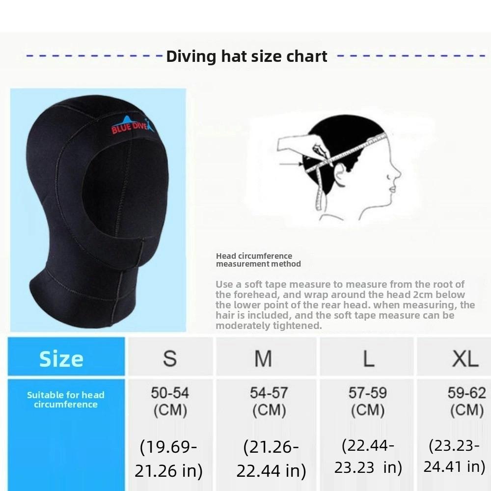 Thicken Design Snorkeling Hats Sun Protect Diving Swimming Hats Anti-Cold Diving Headsets Diving