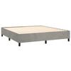 Maison Exclusive - Sommier à lattes de lit et matelas Gris clair 180x200cm Velours