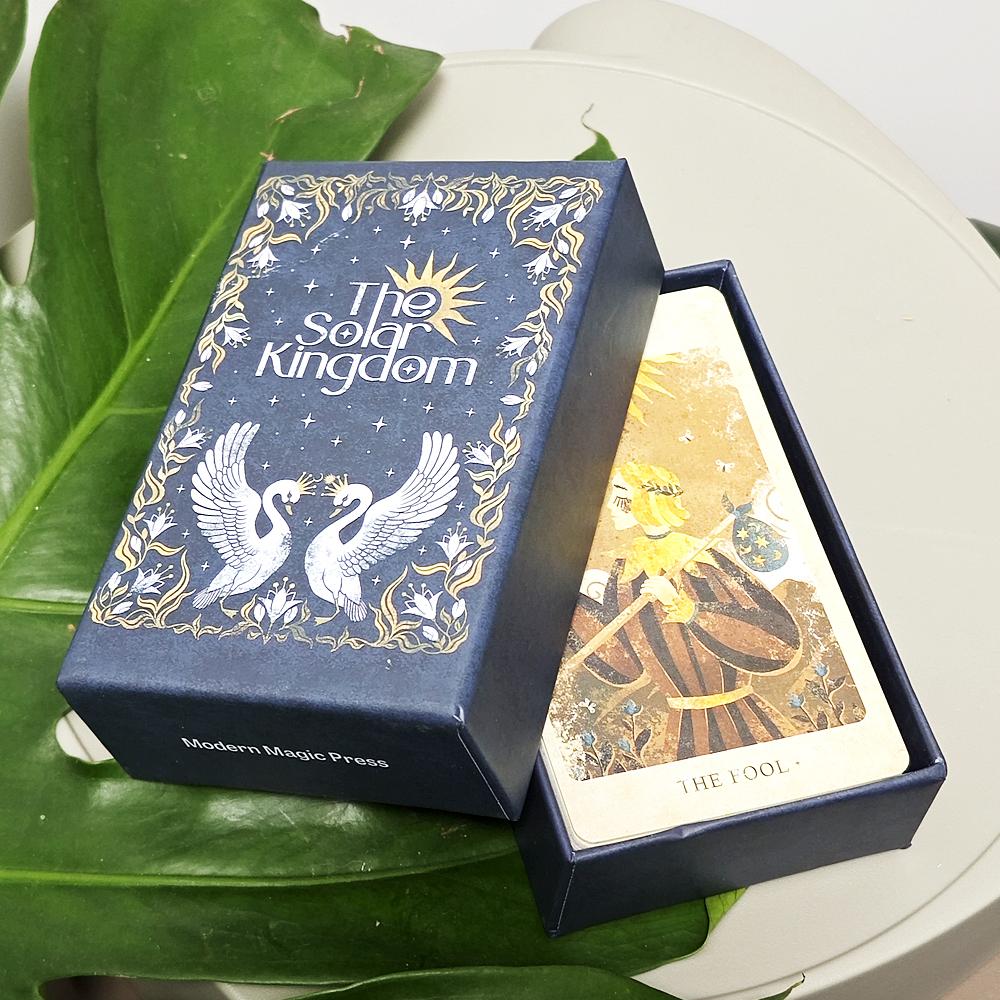Гадательные карты Солнечного Королевства Таро Волшебное путешествие Космическое Прозрение 12*7 см 86 шт. Карты в жесткой коробке Уникальная инди-колода Таро
