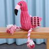 Corduroy Cute Plush Flamingo Pet Dog Toy For Small Large Dogs Cleaning Teeth Squeaky Interactive Puppy Toys Pet Accessories