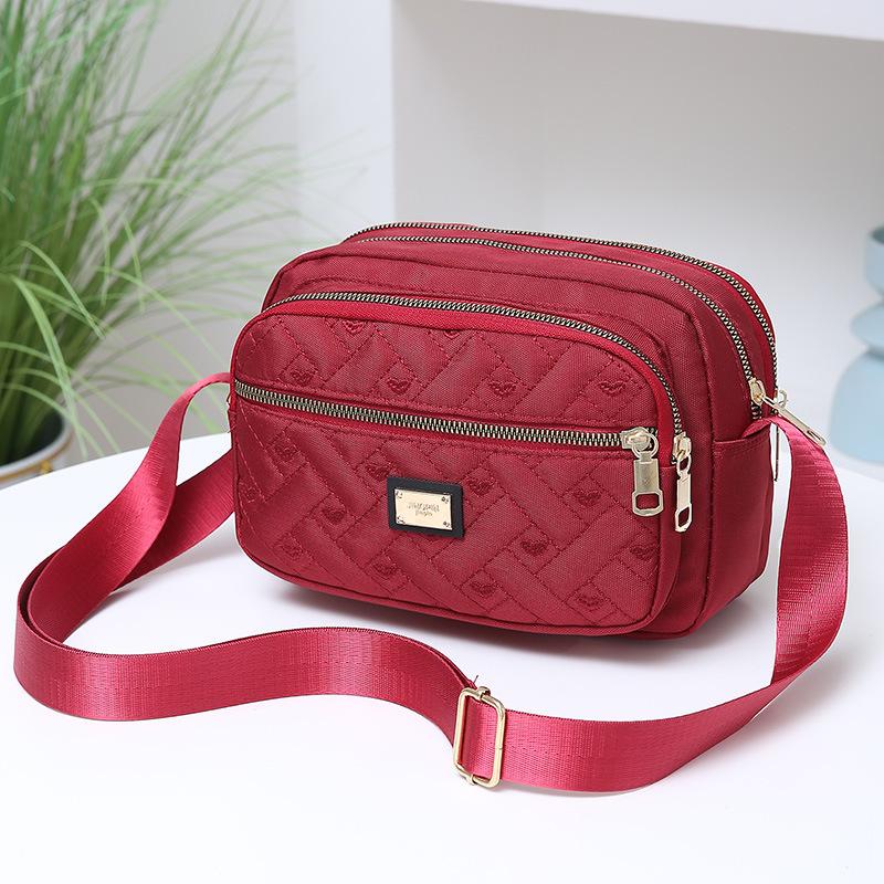 Многослойная сумка через плечо для женщин, женская сумка из ткани Оксфорд, сумка через плечо для мам, холщовая сумка, повседневная маленькая сумка