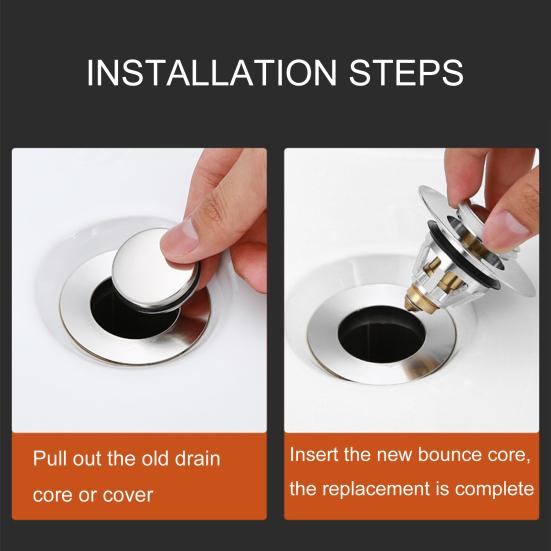 Выдвижной сливной фильтр, хорошая герметичность, водонепроницаемая бытовая раковина нажимного типа, сменная сливная пробка для раковины с отскоком для ванной комнаты