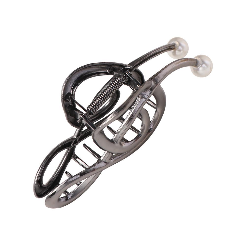 Zinc Zinc Zinc Alloy Treble Clef Hair Clip Pearl Music Note Hair Claw Exquisite Makeup Hair Clips