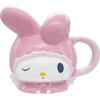 Sanrio 3D Face White Angel 12 X 10 X 9 350 SAN4795 "My Melody" Mug, Cup, Pink, Approx. Cm, Ml,