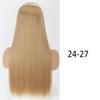 MISS WIG Длинные и гладкие синтетические накладные волосы с 5 зажимами, цельный 32-дюймовый шиньон, черные, светлые накладные волосы для женщин