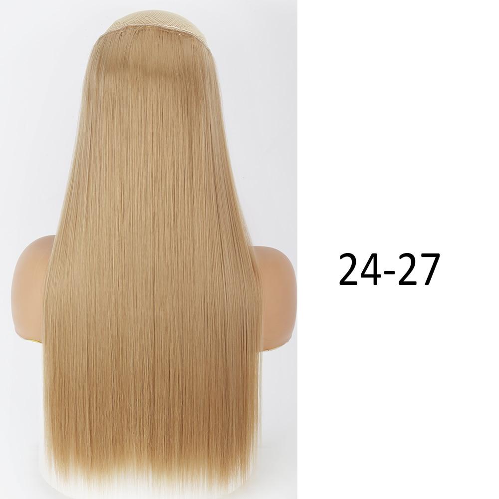 MISS WIG Длинные и гладкие синтетические накладные волосы с 5 зажимами, цельный 32-дюймовый шиньон, черные, светлые накладные волосы для женщин