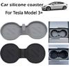 Water Cup Holder Storage Box Console TPE Silicone Cup Holder Insert For Tesla 2024 Center Console Storage Organizer