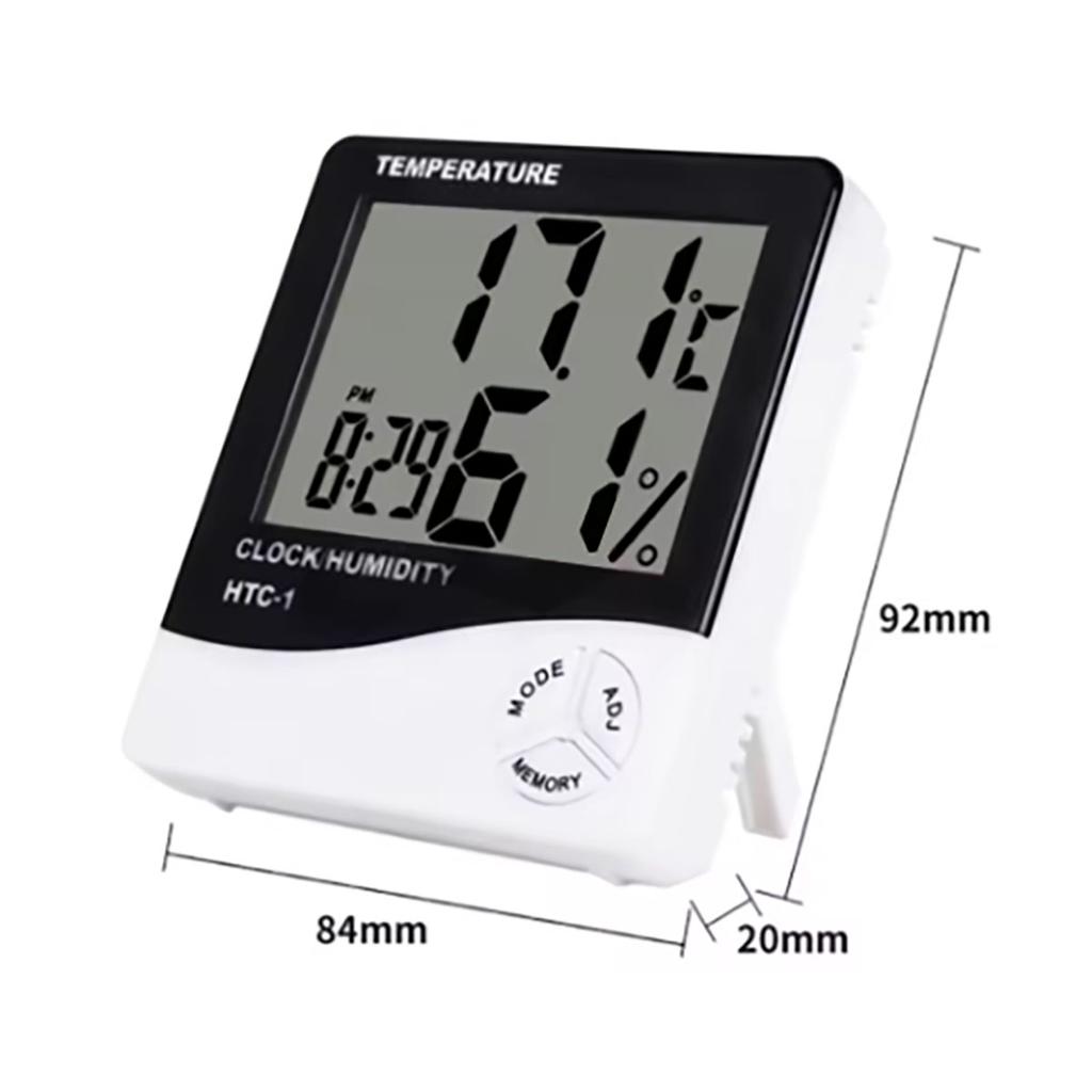 1Pc HTC-1 HTC-2 LCD Electronic Humidity Meter Smart Electric Digital Hygrometer Thermometer Weather Station Clocks Outdoor