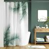 Rideau de douche - Havane - Vert - 200x180 cm - 100% Polyester - 12 anneaux inclus