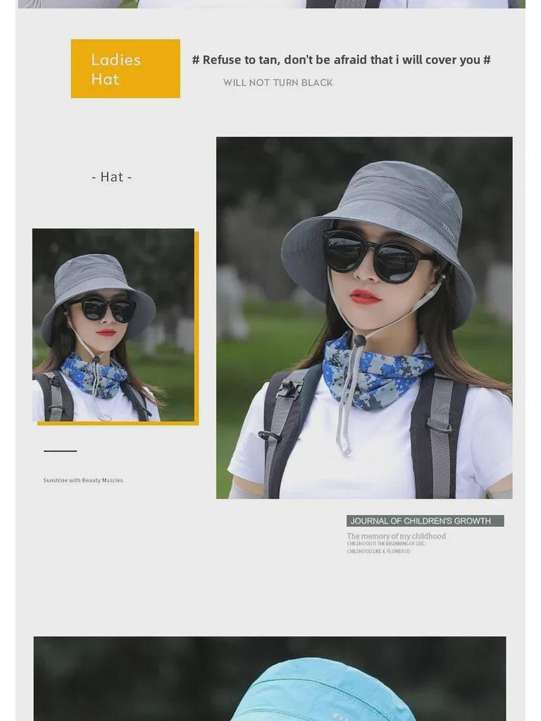 Women's Summer Outdoor Sun Hat - Lightweight, Breathable, and Versatile with Face Cover