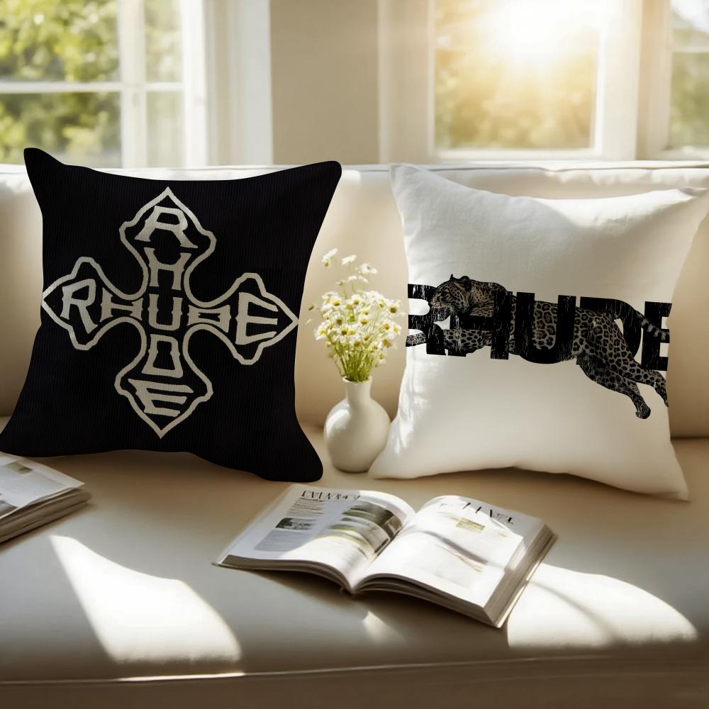 Fashion Brand RRHUDEs Cushion Cover Pillowcase Antidustmite Invisible Zipper Short Plush Sofa Cushion