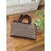 Tote Bag Knitting Bag Knitting Bag Large Capacity Tote All-in-one Shoulder Bag Striped Women's Bag