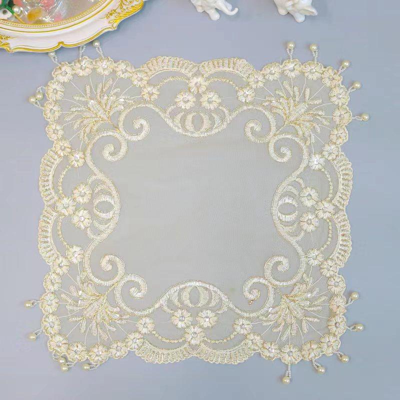 НОВЫЙ бисер цветы вышитые скатерть чехол для стола свадьба столовая чай скатерть кухня Рождество украшение стола и аксессуары