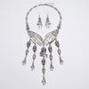 Fashion Bone Hand Women Necklace And Earring Set With Skeleton Design Fringe