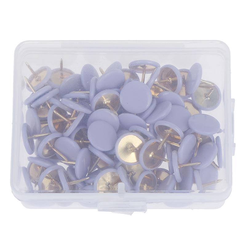 100Pcs Round Push Pins Notice Board Map Thumb Tacks Point Bulletin Drawing