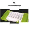 Tableware Drawer Organizer Retractable Cutlery Holder BPA Free Large Capacity Easy To Clean Expandable Utensil Tray